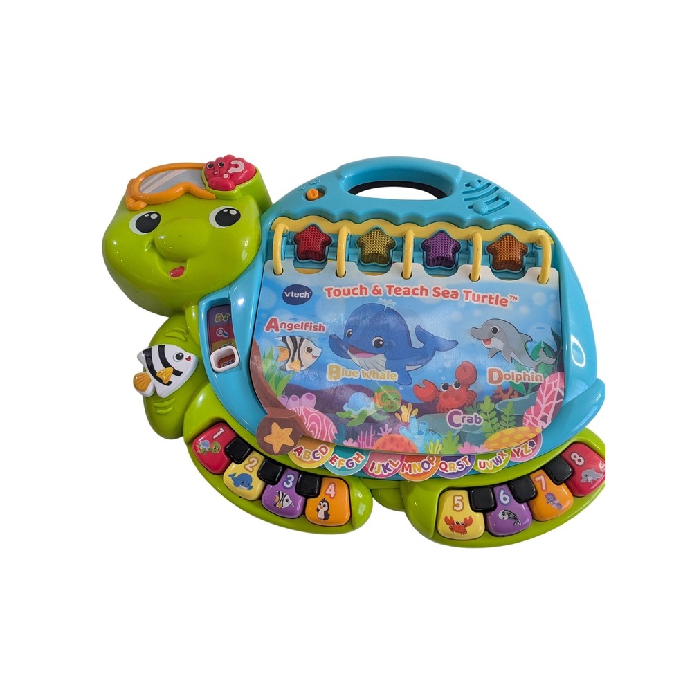 VTech Touch & Teach Sea Turtle Interactive Learning Toy ABCs Numbers Music Works